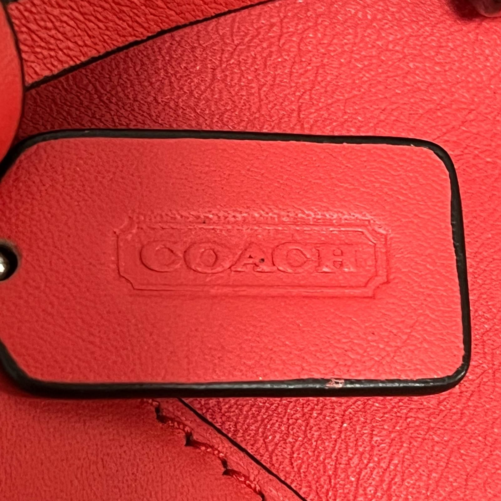 COACH】コーチ 無地ハンドバッグ レザー 2WAYショルダーバッグ レザー 