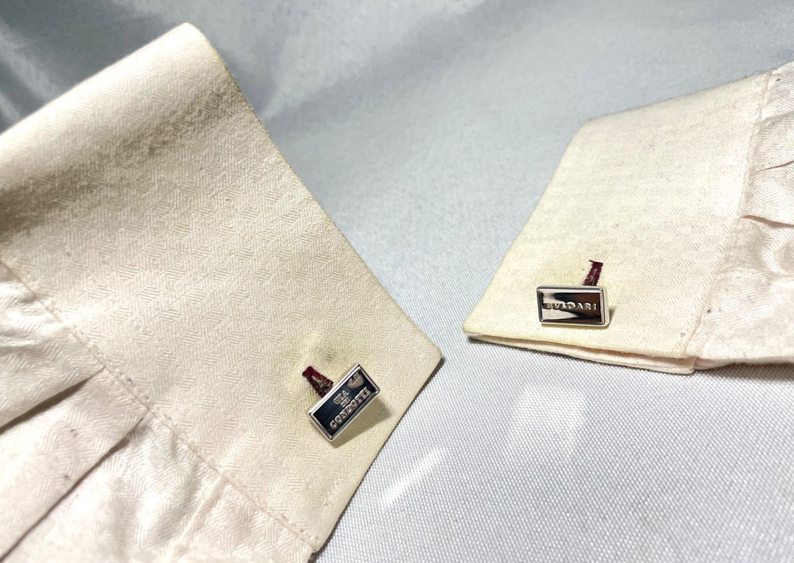 美品 希少 BVLGARI ブルガリ エンブレムロゴデザイン 鏡面スターリング