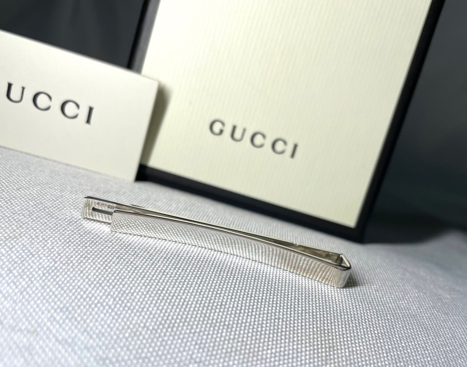 GUCCI グッチ ロゴ ネクタイピン タイバー シルバー925【いおき質店