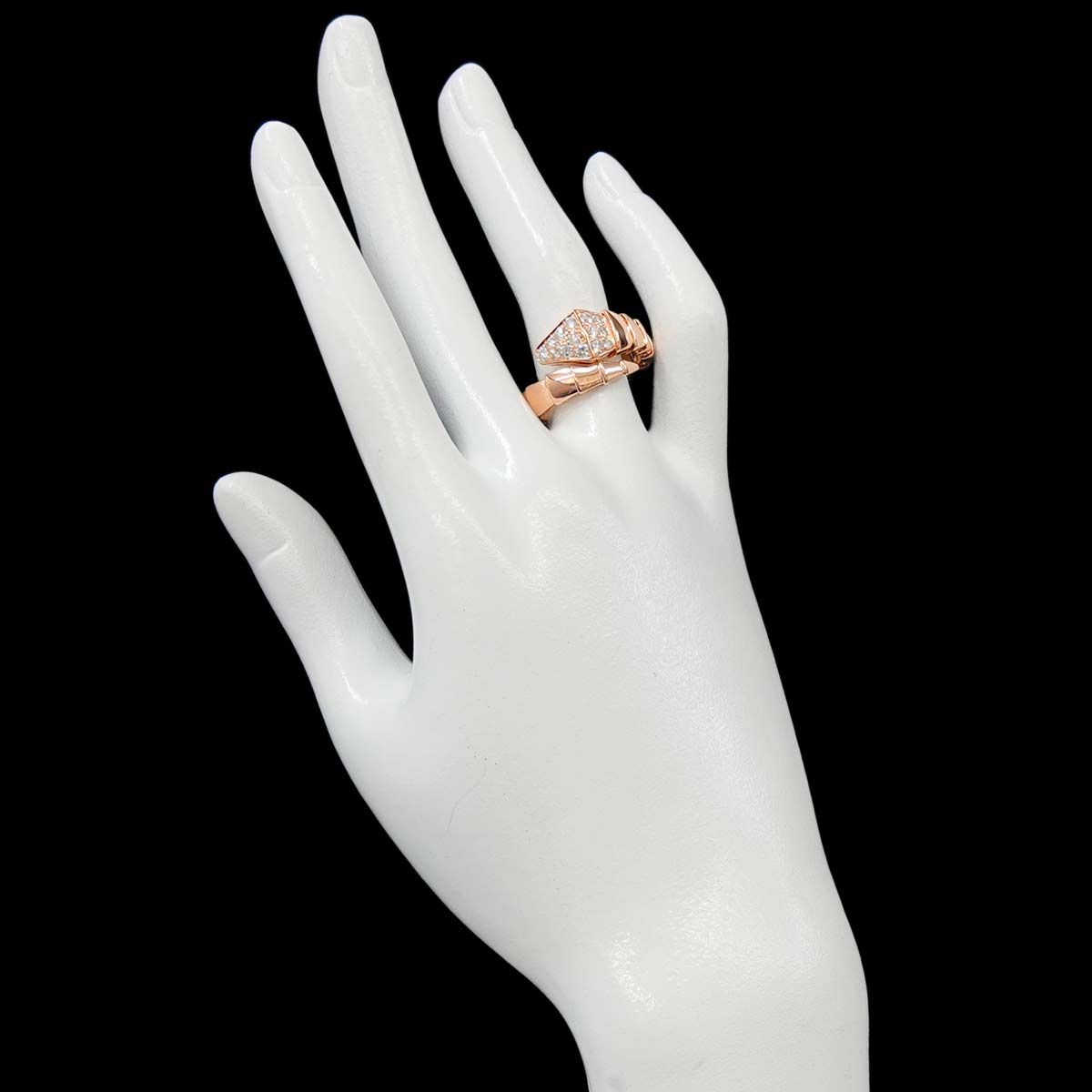 ブルガリ BVLGARI セルペンティ ヴァイパー #L リング ダイヤ K18 PG 