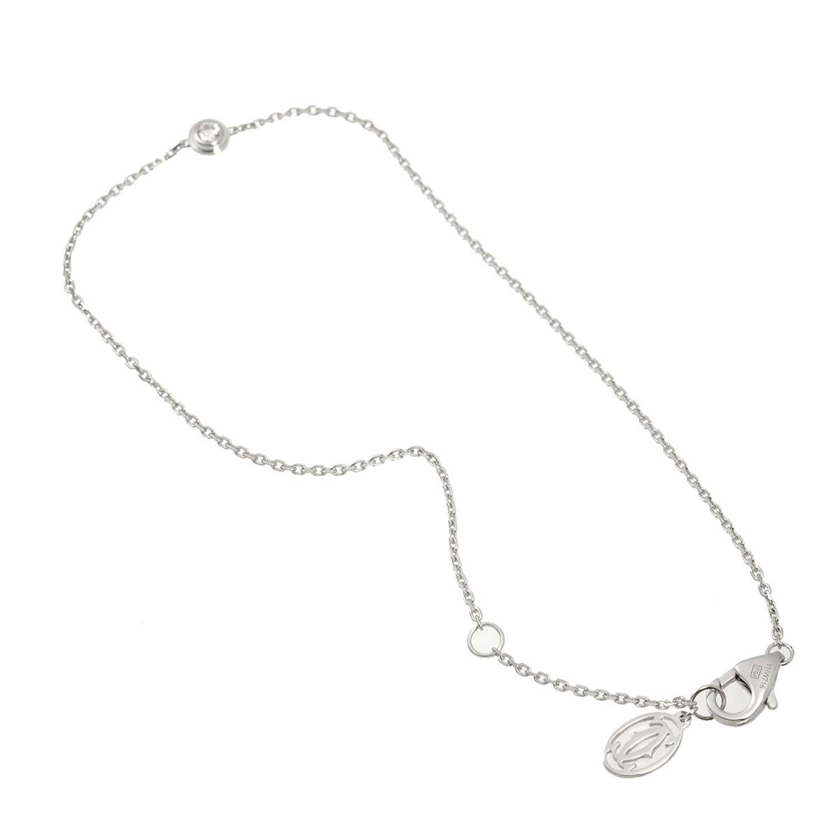 カルティエ Cartier ダムール ダイヤ ブレスレット XS 18.5cm K18 WG 