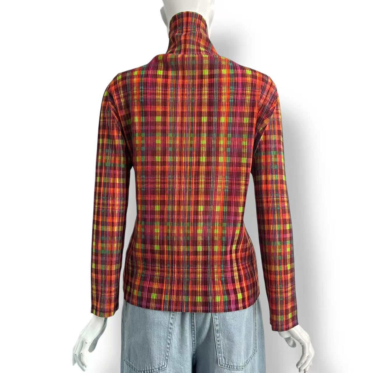 プリーツプリーズ イッセイミヤケ PLEATS PLEASE ISSEY MIYAKE プリーツ Uネック カットソー 3/オレンジ【2400013643689】 極美品 ISSEY MIYAKE イッセイミヤケ PLEATS PLEASE プリーツプリーズ
