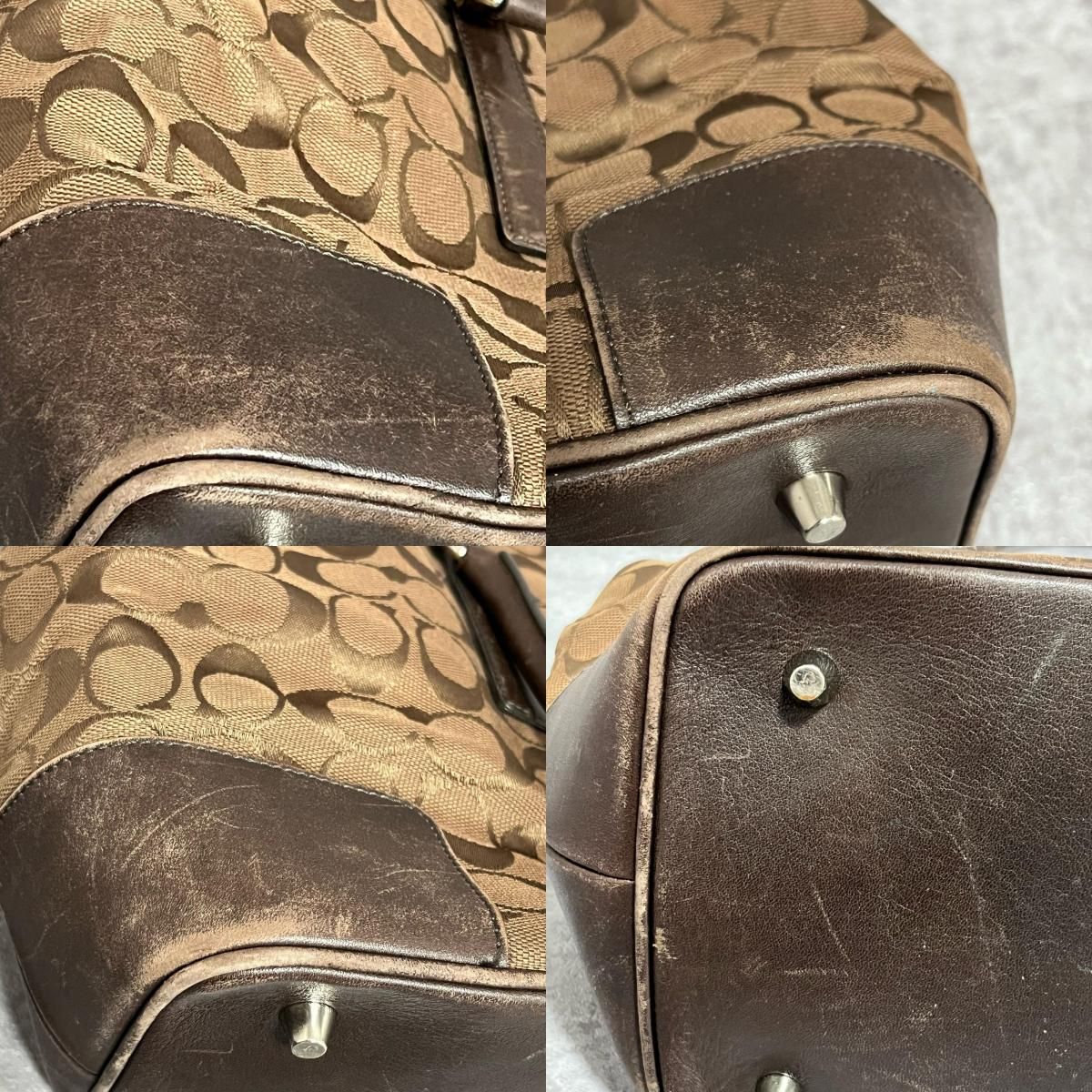 COACH】コーチ シグネチャー柄ハンドバッグ シグネチャーモチーフ 