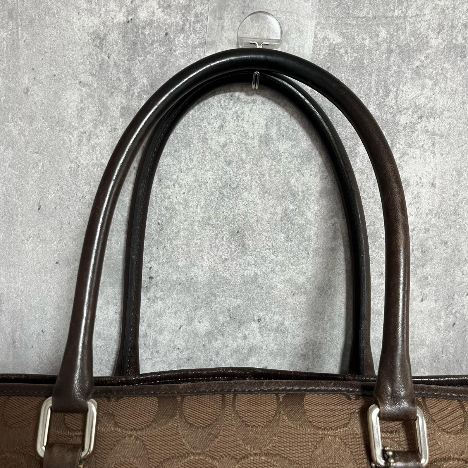 COACH】コーチ シグネチャー柄ハンドバッグ シグネチャーモチーフ 