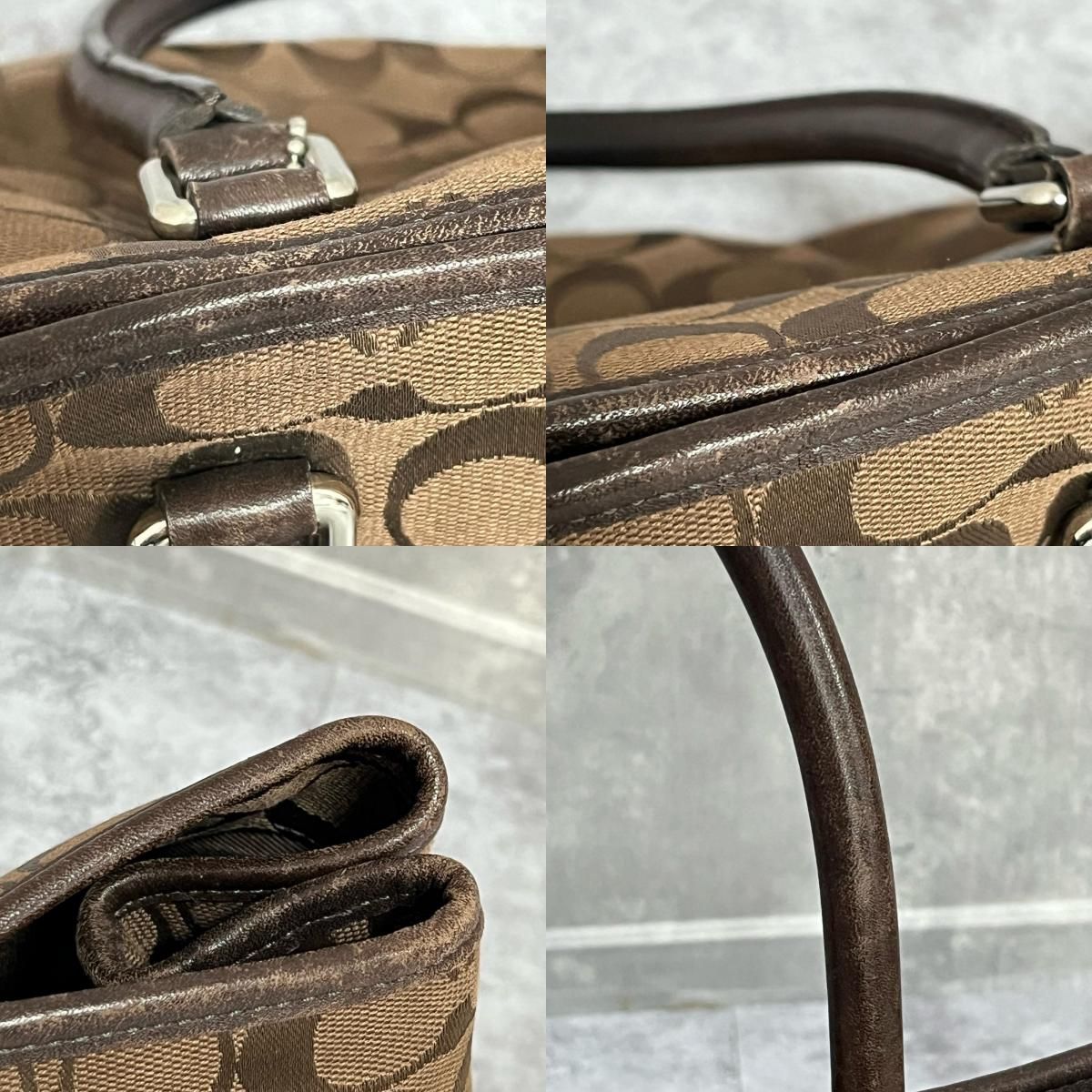 COACH】コーチ シグネチャー柄ハンドバッグ シグネチャーモチーフ 