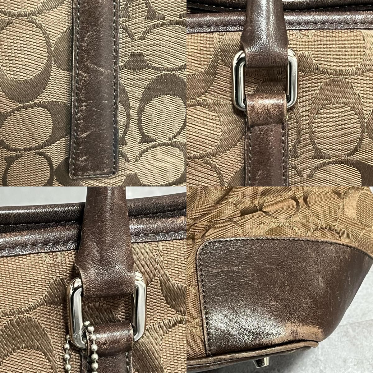 COACH】コーチ シグネチャー柄ハンドバッグ シグネチャーモチーフ 