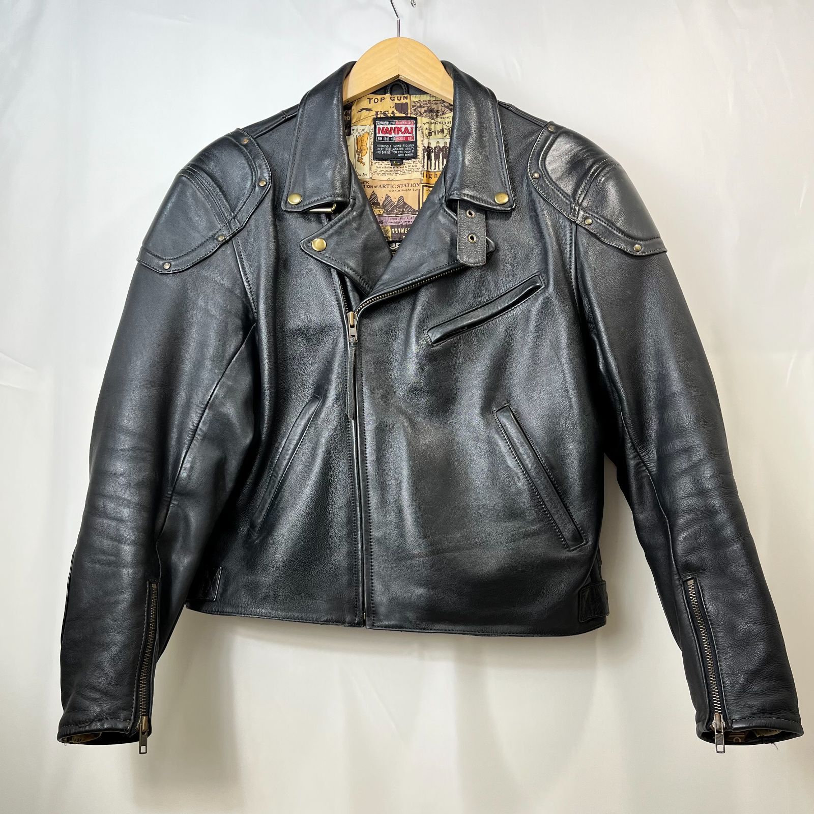 NANKAI ナンカイ ライダースジャケット 牛革 Size:L メンズ 古着