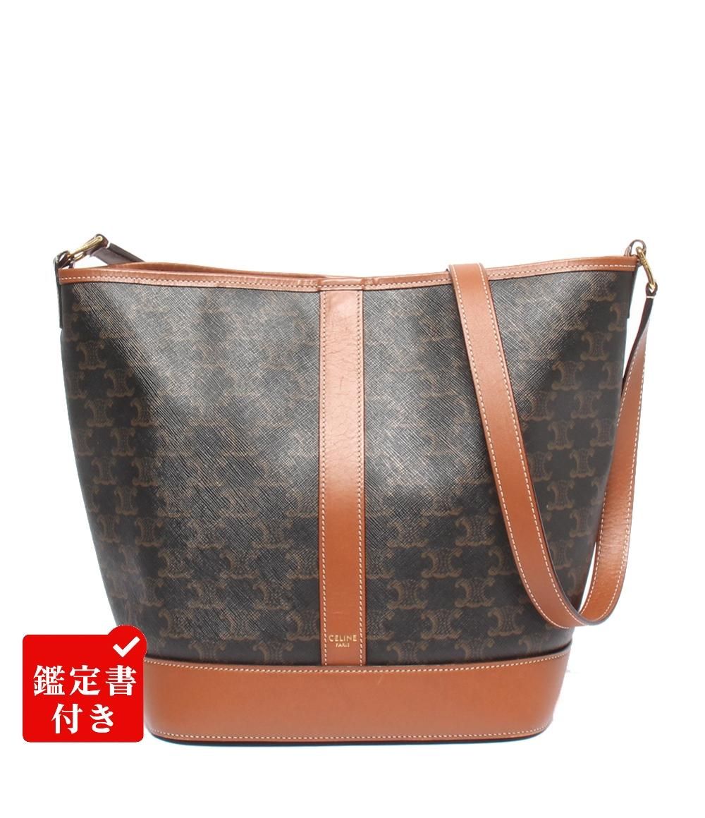 セリーヌ ショルダーバッグ 肩掛け ミディアム バケット トリオンフキャンバス 119132CAS レディース CELINE セリーヌ ショルダーバッグ 肩掛け ミディアム バケット トリオンフ