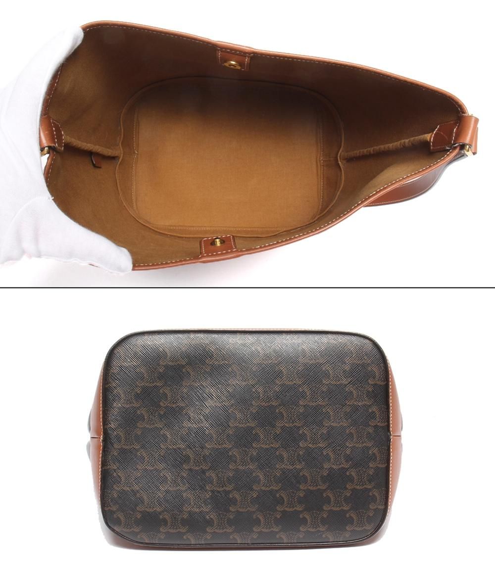 セリーヌ ショルダーバッグ 肩掛け ミディアム バケット トリオンフキャンバス 119132CAS レディース CELINE セリーヌ ショルダーバッグ 肩掛け ミディアム バケット トリオンフ