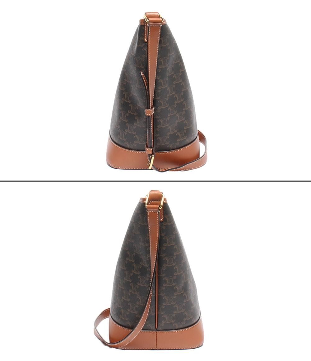 セリーヌ ショルダーバッグ 肩掛け ミディアム バケット トリオンフキャンバス 119132CAS レディース CELINE セリーヌ ショルダーバッグ 肩掛け ミディアム バケット トリオンフ