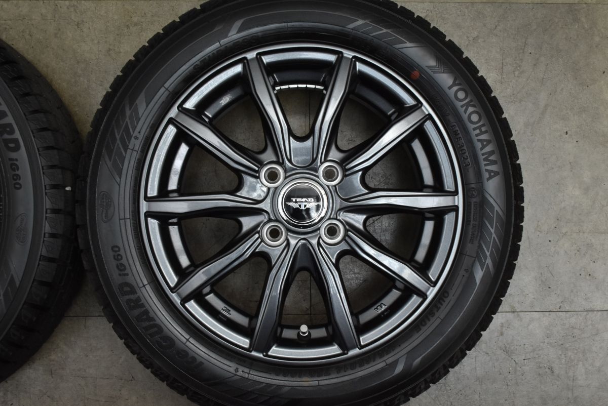 ☆バリ溝☆ スチールホイール 14インチ 6J PCD100 4穴 ET約45 ハブ径約55 YOKOHAMA アイスガード 175/65R14 2015年 4本 taiheishopping_a052603444