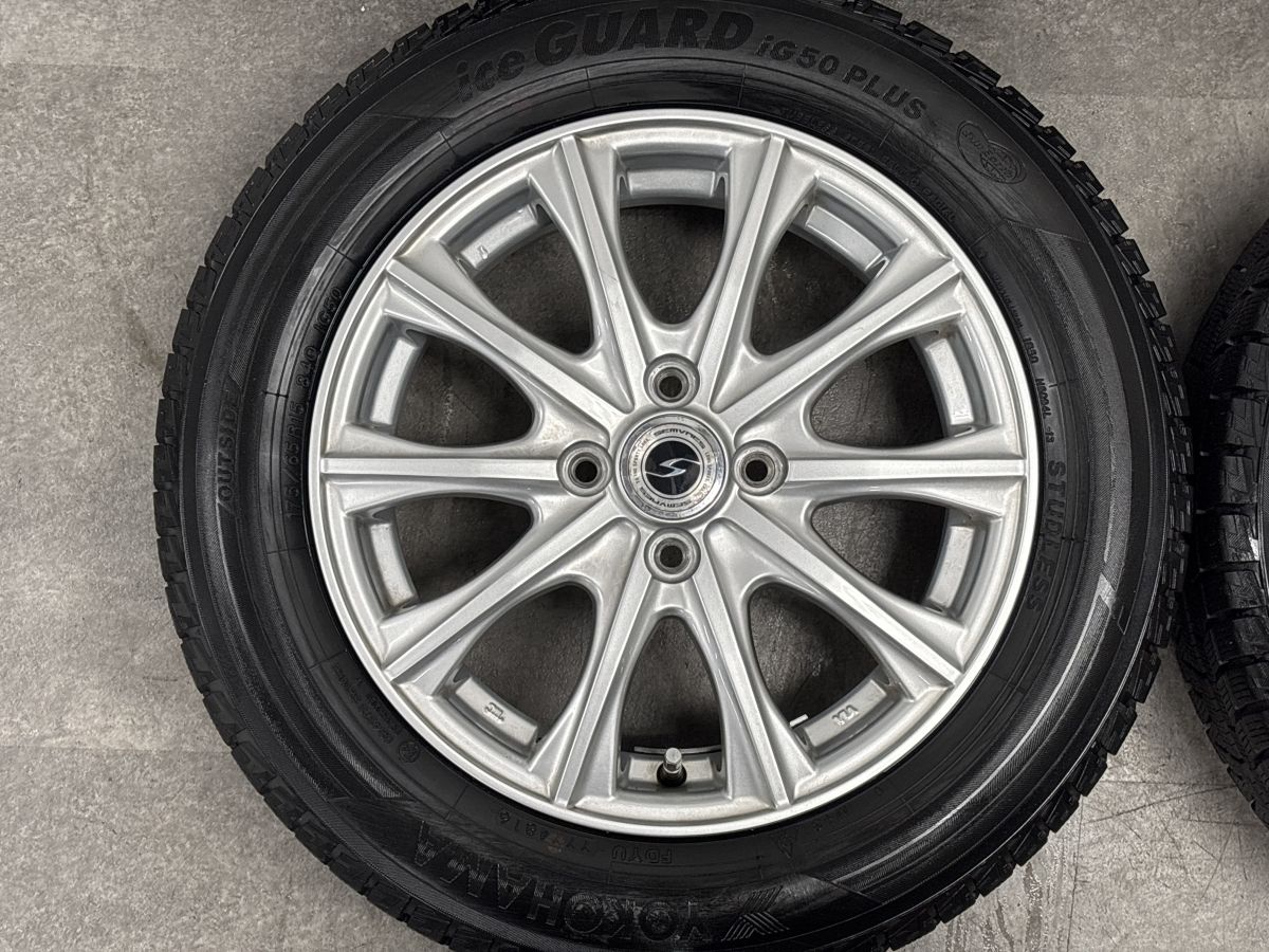 交換用に】SEMVAES 15in 5.5J +50 PCD100 ヨコハマ アイスガード iG50 