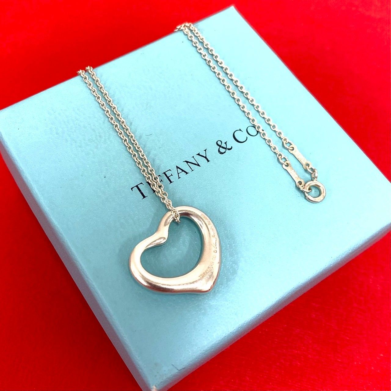 TIFFANY&Co. ティファニーオープンハートネックレス美品 【公式通販】