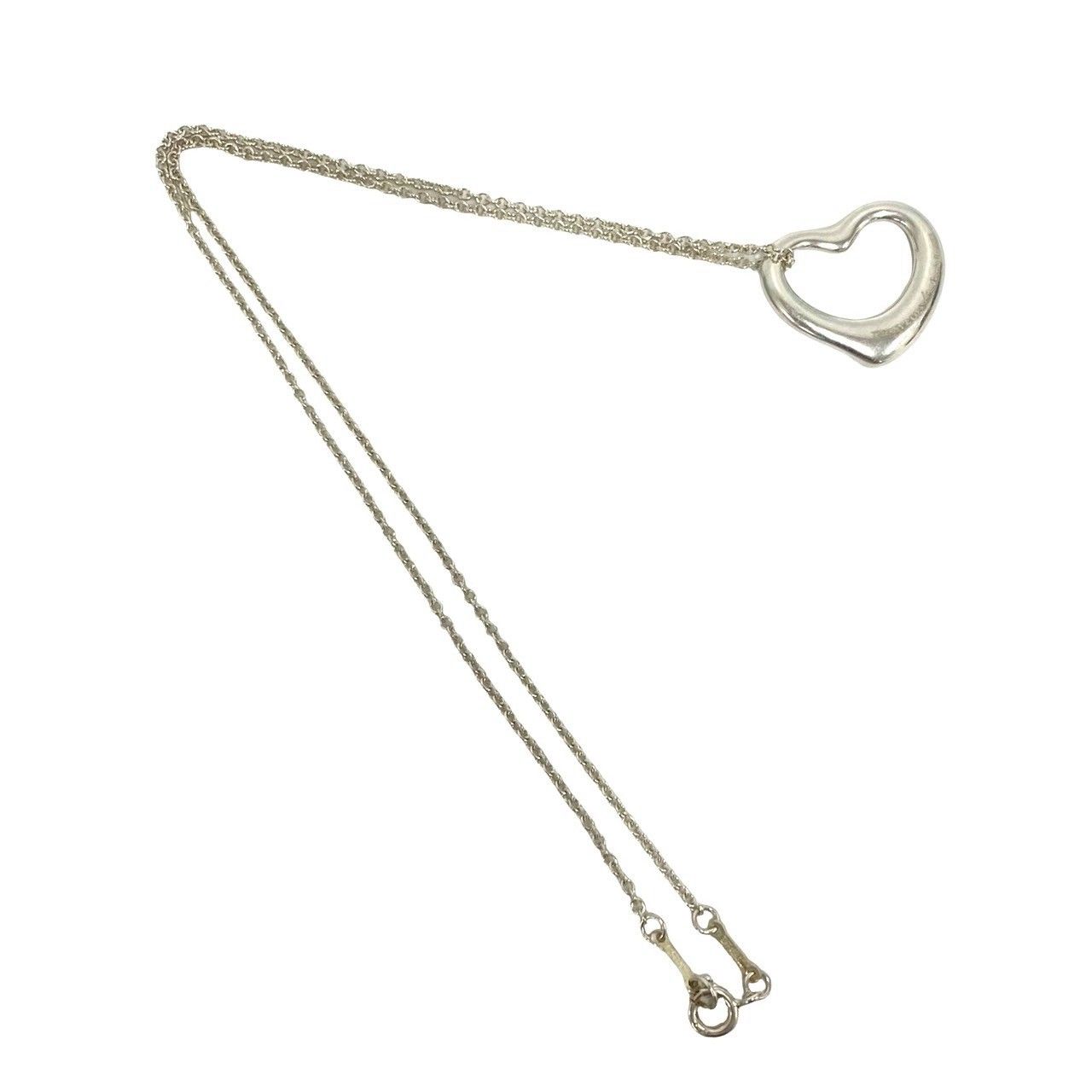 極 美品 TIFFANY&Co. ティファニー オープンハート 925 チェーン
