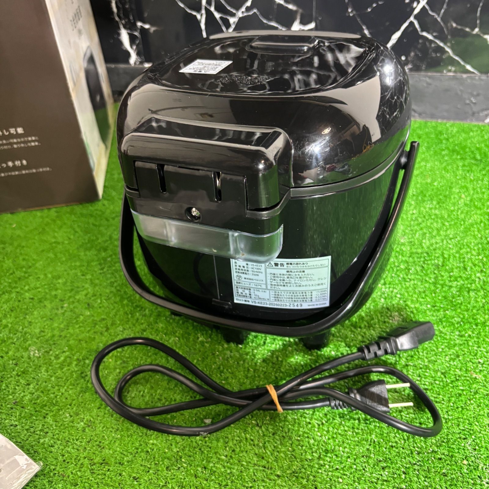 VERSOS ベルソス 炊飯器 マイコン 3合 ブラック 黒 説明書付き 箱付き