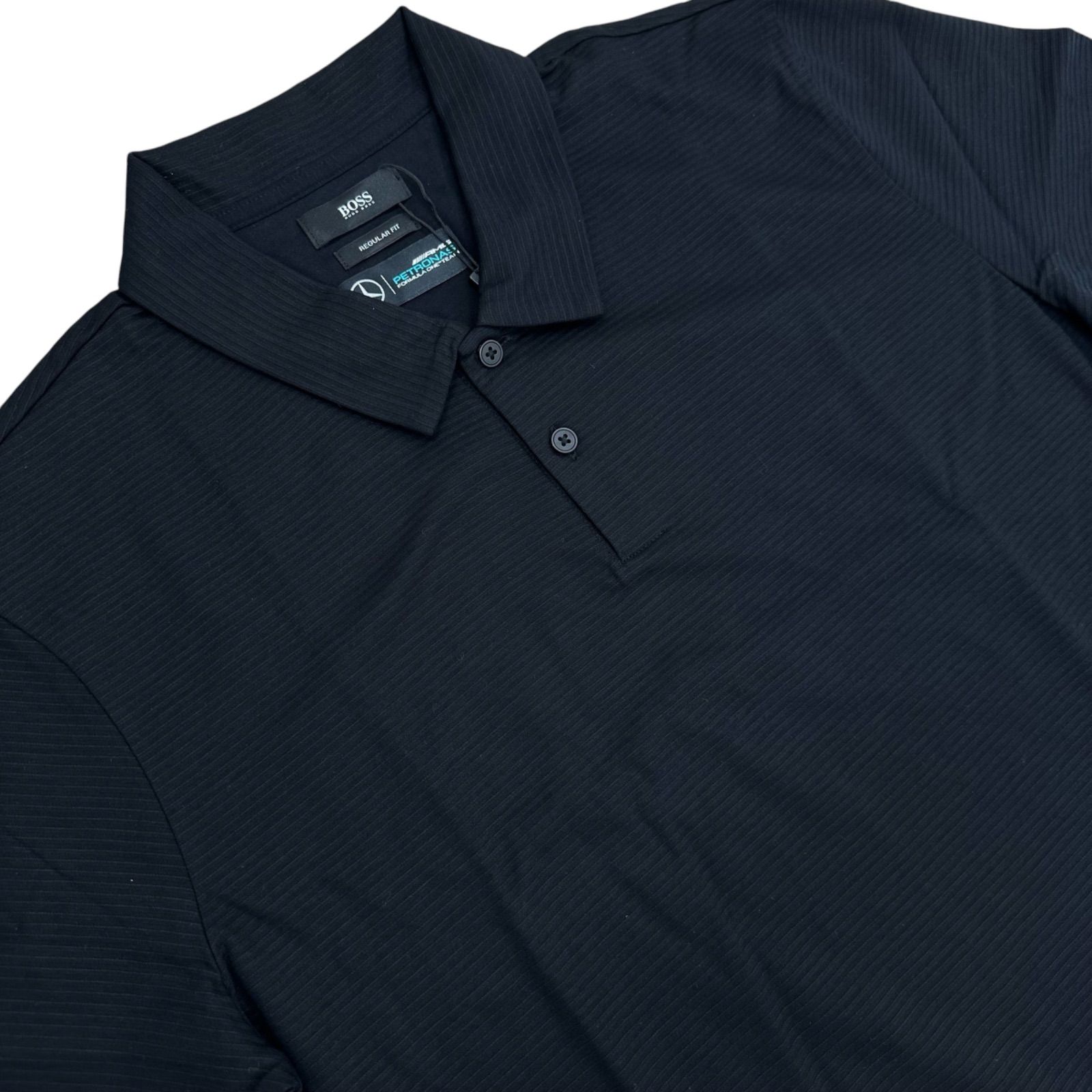 HUGO BOSS Mercedes AMG Petronas ポロシャツ VTG Hugo Boss Black AMG Petronas F1 Racing Polo Shirt Mens XL HTF