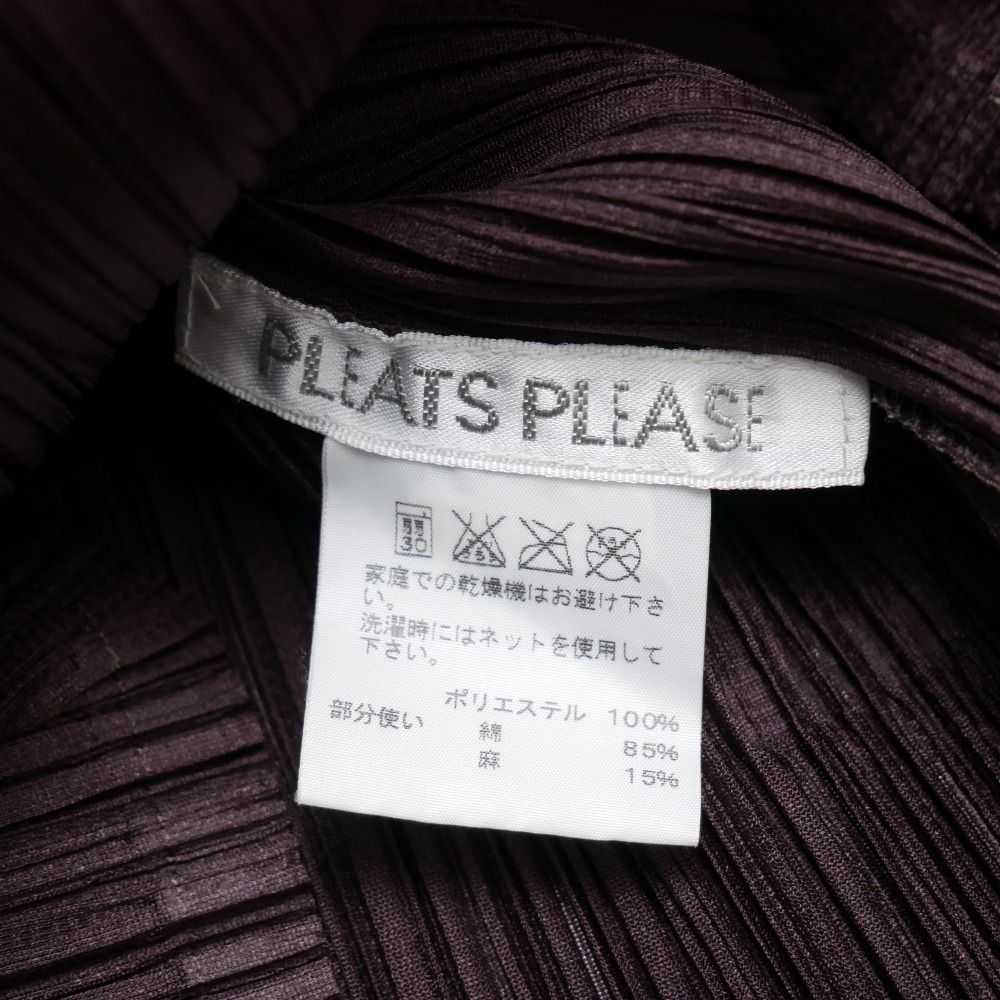 ■美品■PLEATS PLEASE ISSEY MIYAKE プリーツプリーズ イッセイミヤケ カットソー サイズ3 プリーツ リボン Vネック ブランド古着【中古】20260413/RA8950 □美品□PLEATS PLEASE ISSEY MIYAKE プリーツプリーズ イッセイミヤケ