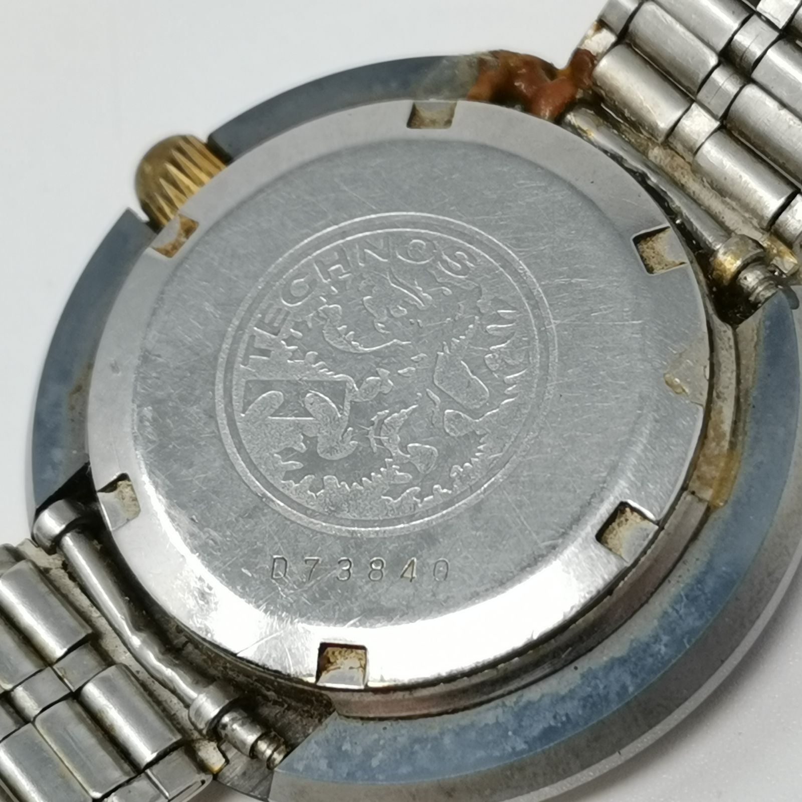 70s TECHNOS テクノス ボラゾンⅡ メンズ腕時計 自動巻 稼働品 デイト 
