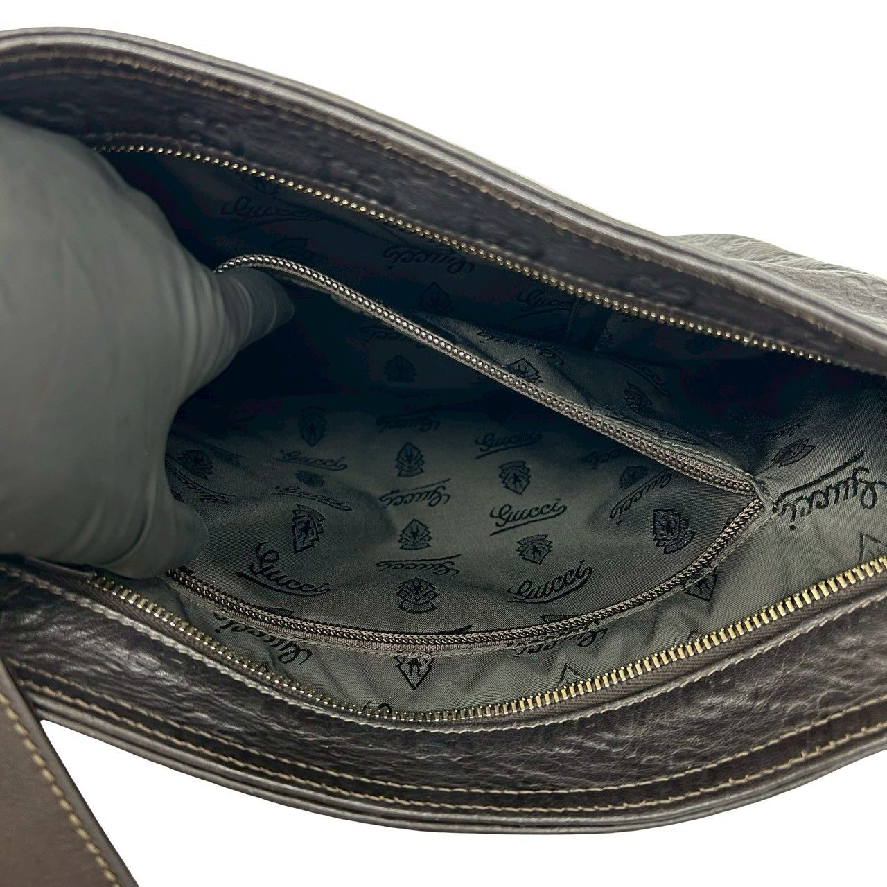 極 美品 GUCCI グッチ シマ GG 柄 レザー 本革 ショルダーバッグ ポシェット サコッシュ クロスボディバッグ ブラウン 茶 75917 GUCCI - 極 美品 GUCCI グッチ シマ レザー 本革 G ロゴ 金具