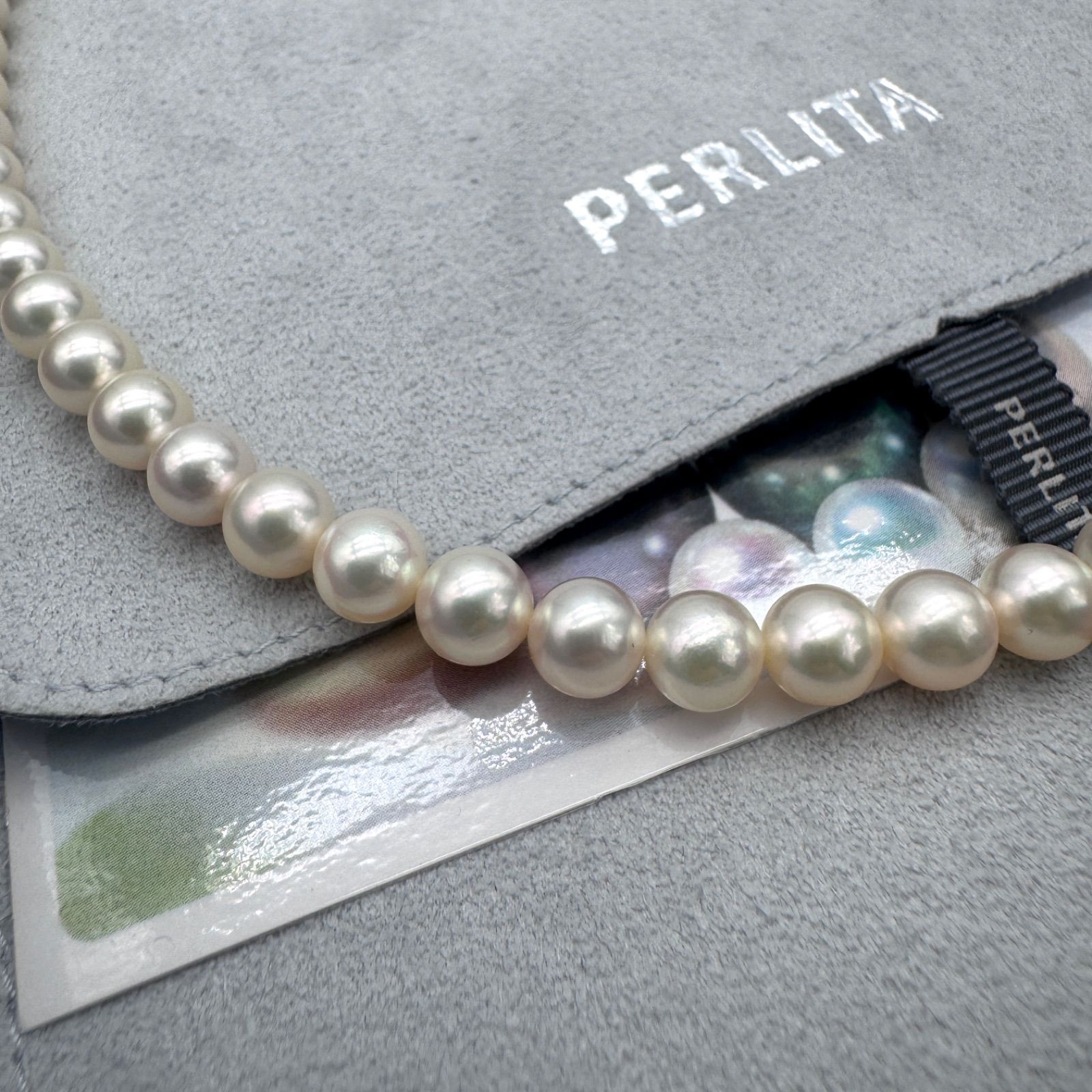 美品 MIKIMOTO ミキモト PERLITA ペルリータ 約5.9-7.0mm珠 アコヤ真珠 