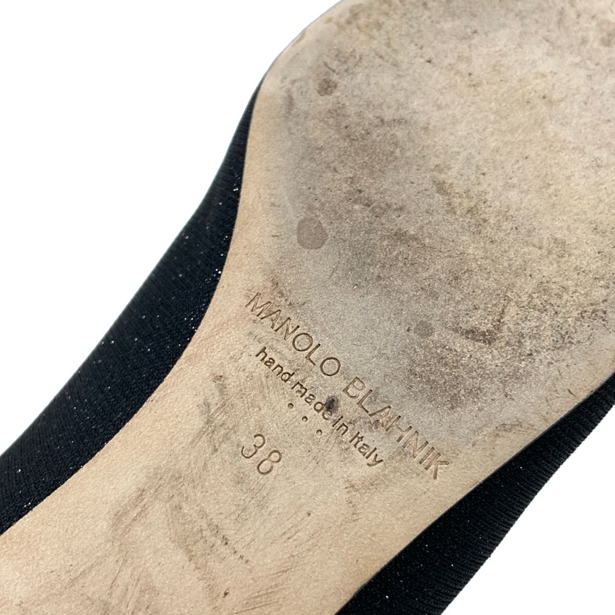 【ドリーム池田店】マノロブラニク　ラインストーンパンプス　#37.5(24-24.5cm相当)【05079】 MANOLO BLAHNIK（マノロブラニク） パンプス TUBERIAN SUEDE DAIM 090