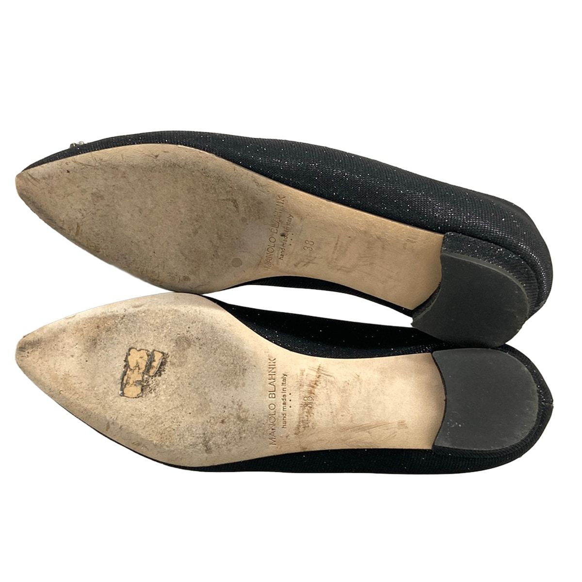 【ドリーム池田店】マノロブラニク　ラインストーンパンプス　#37.5(24-24.5cm相当)【05079】 MANOLO BLAHNIK（マノロブラニク） パンプス TUBERIAN SUEDE DAIM 090