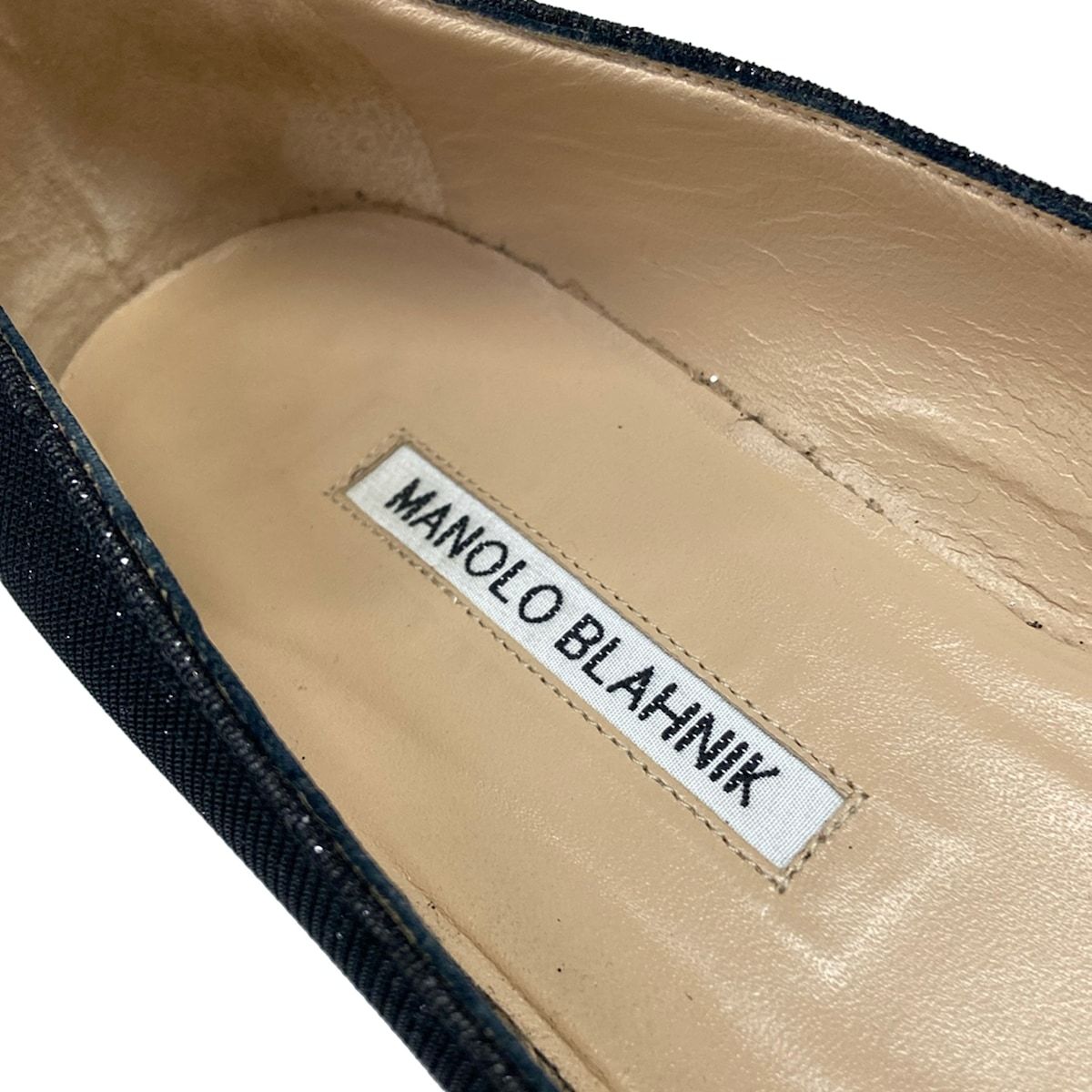 MANOLO BLAHNIK(マノロブラニク) パンプス 38 レディース - 黒 ライン