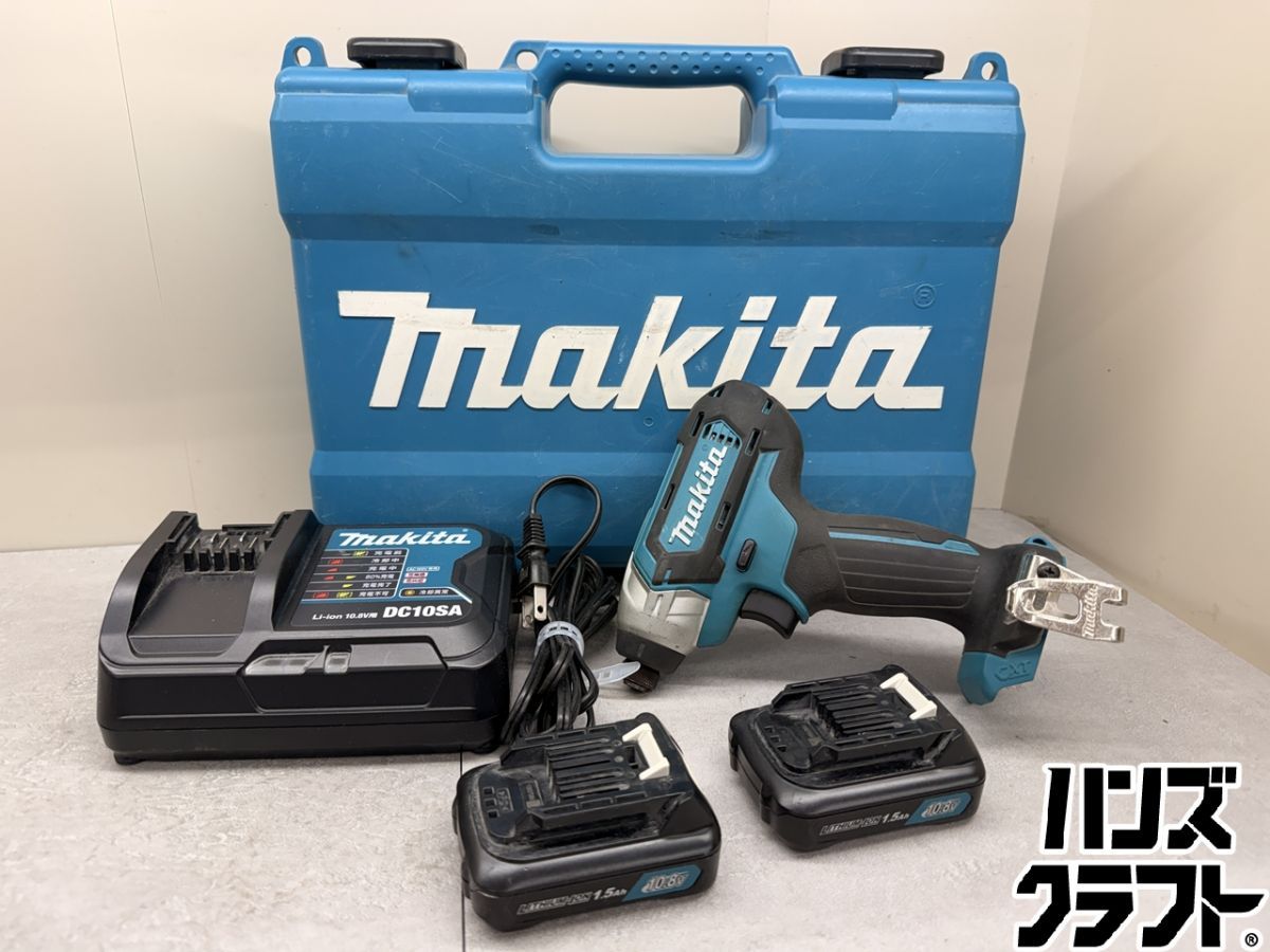 ♪ makita インパクトドライバ TD110DSHX 10.8V1.5Ahバッテリー×2 充電 