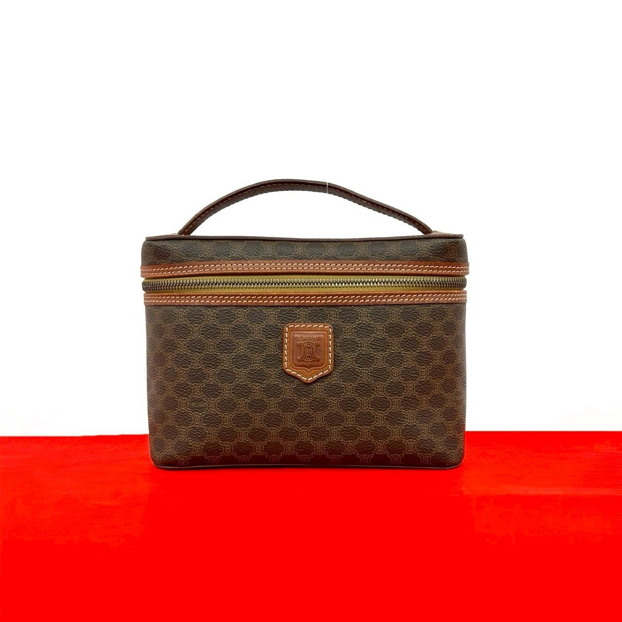 極 美品 CELINE セリーヌ ヴィンテージ マカダム ブラゾン トリオンフ 