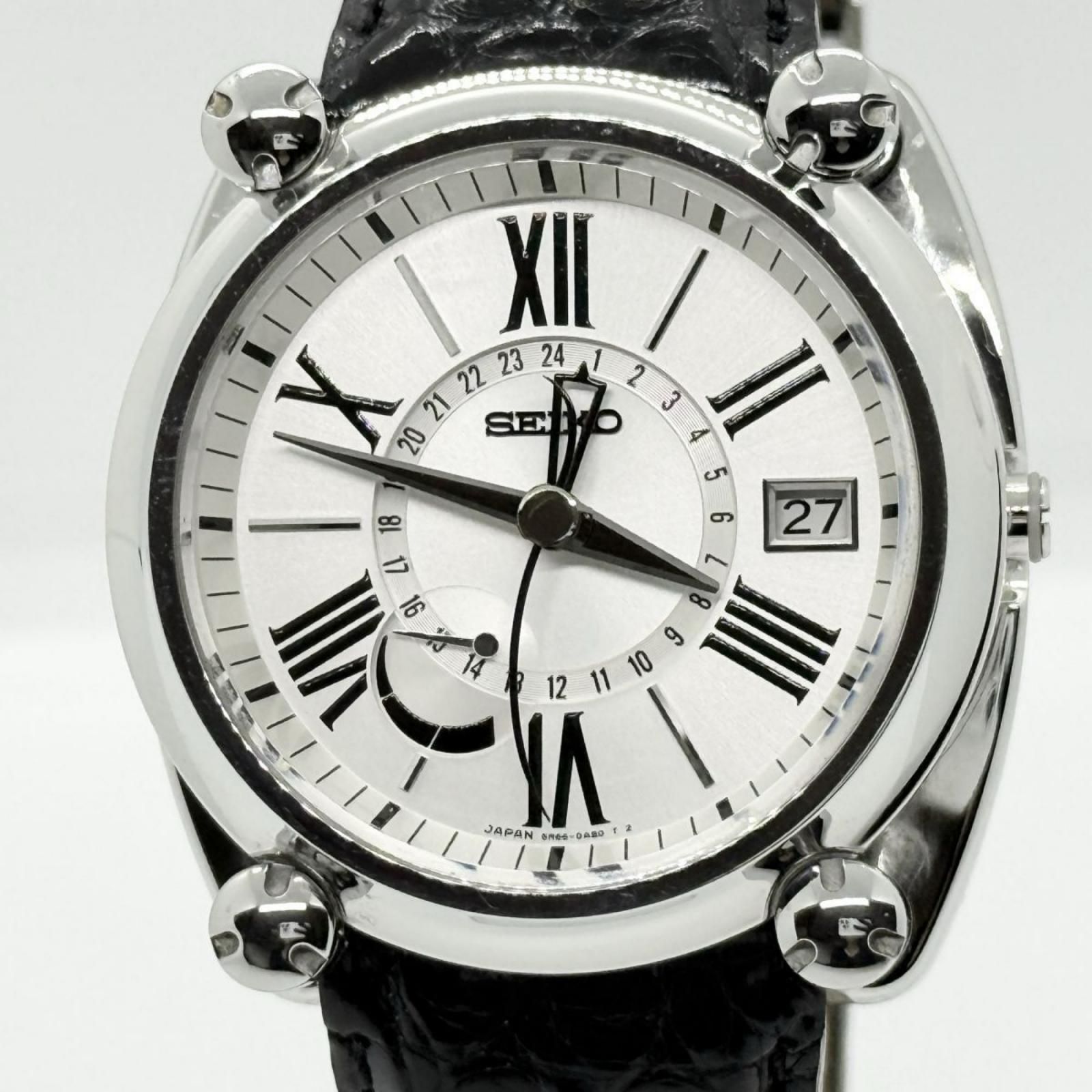 SEIKO セイコー GALANTE ガランテ GMT 5R66-0AC1 SBLA035 ホワイト AT 