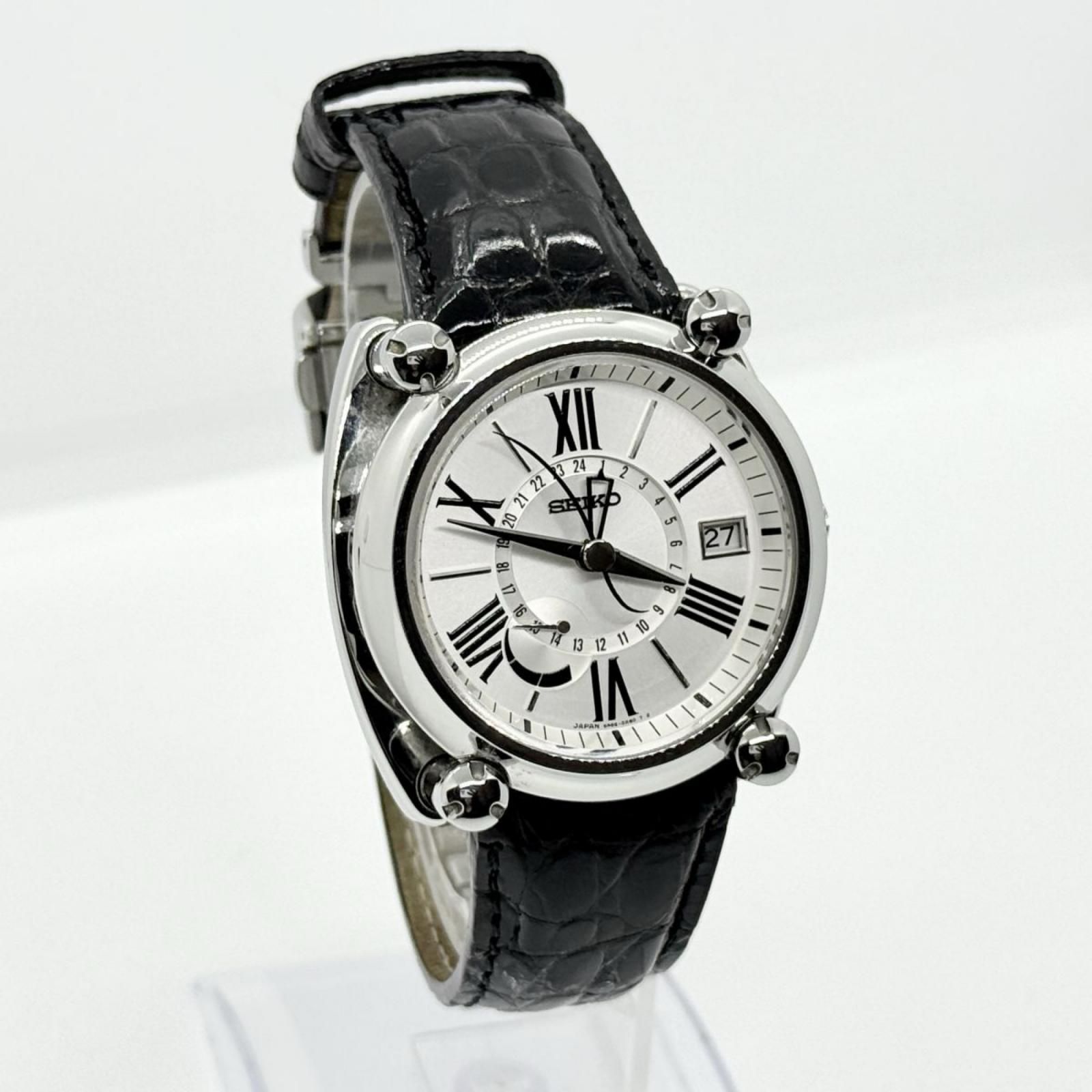 SEIKO セイコー GALANTE ガランテ GMT 5R66-0AC1 SBLA035 ホワイト AT 