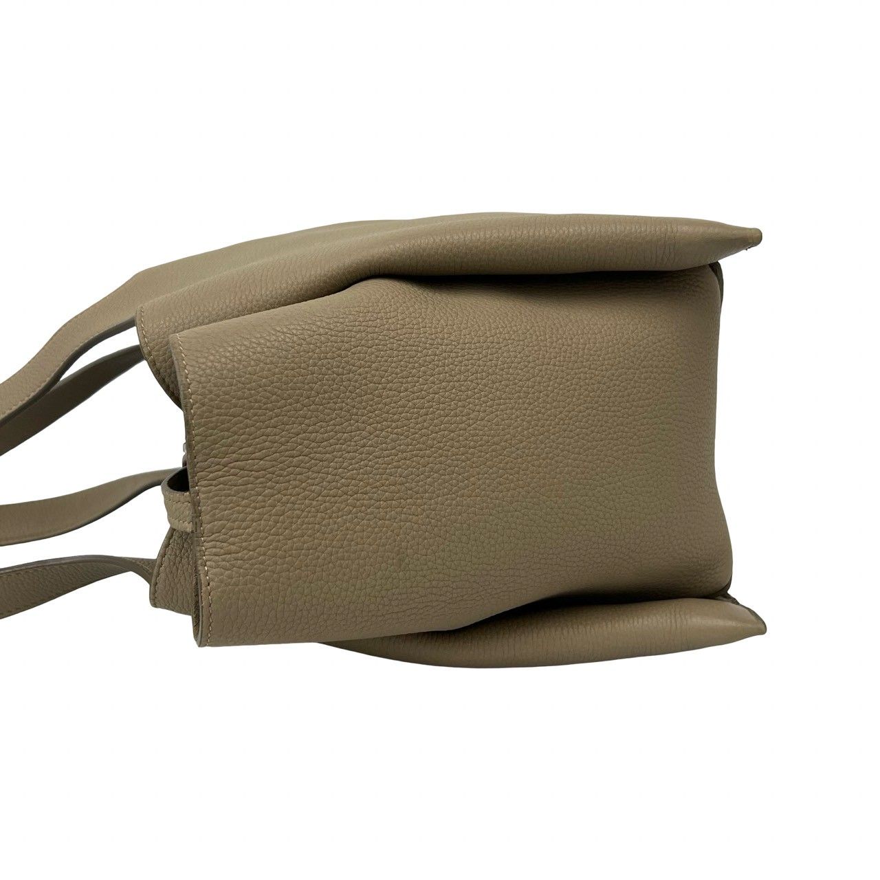 極 美品 保存袋付 CELINE セリーヌ トライフォールド ロゴ レザー 本革 