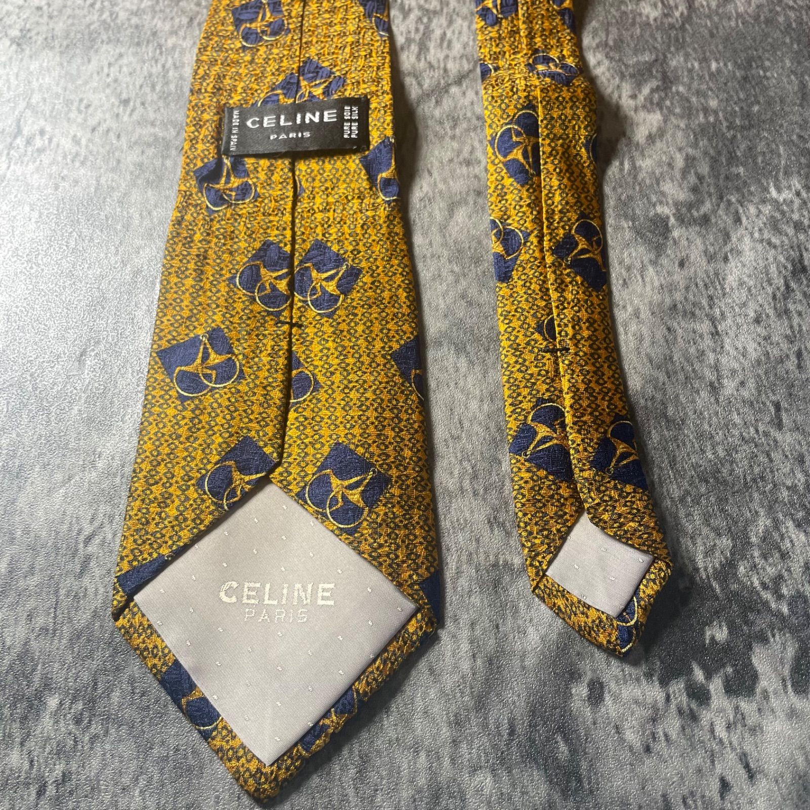 良品✨ セリーヌ ネクタイ シルク イエロー 1112 美品CELINE⁄セリーヌ