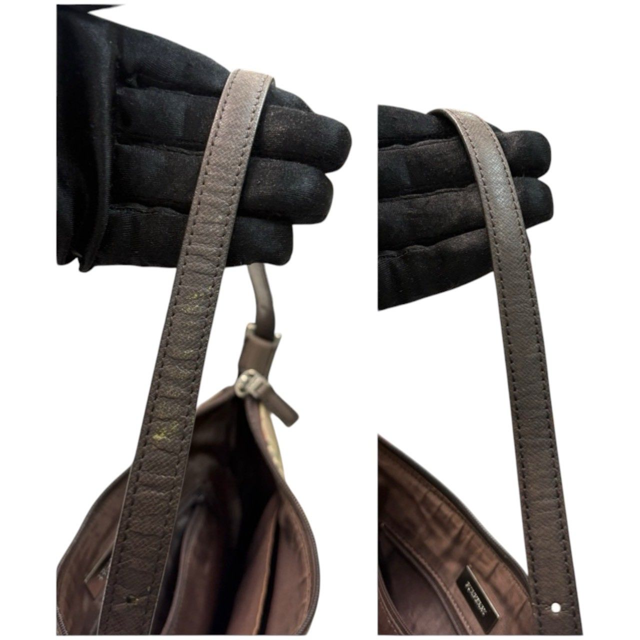 BURBERRY バーバリー ノバチェック ベージュ ブラウン シルバー金具