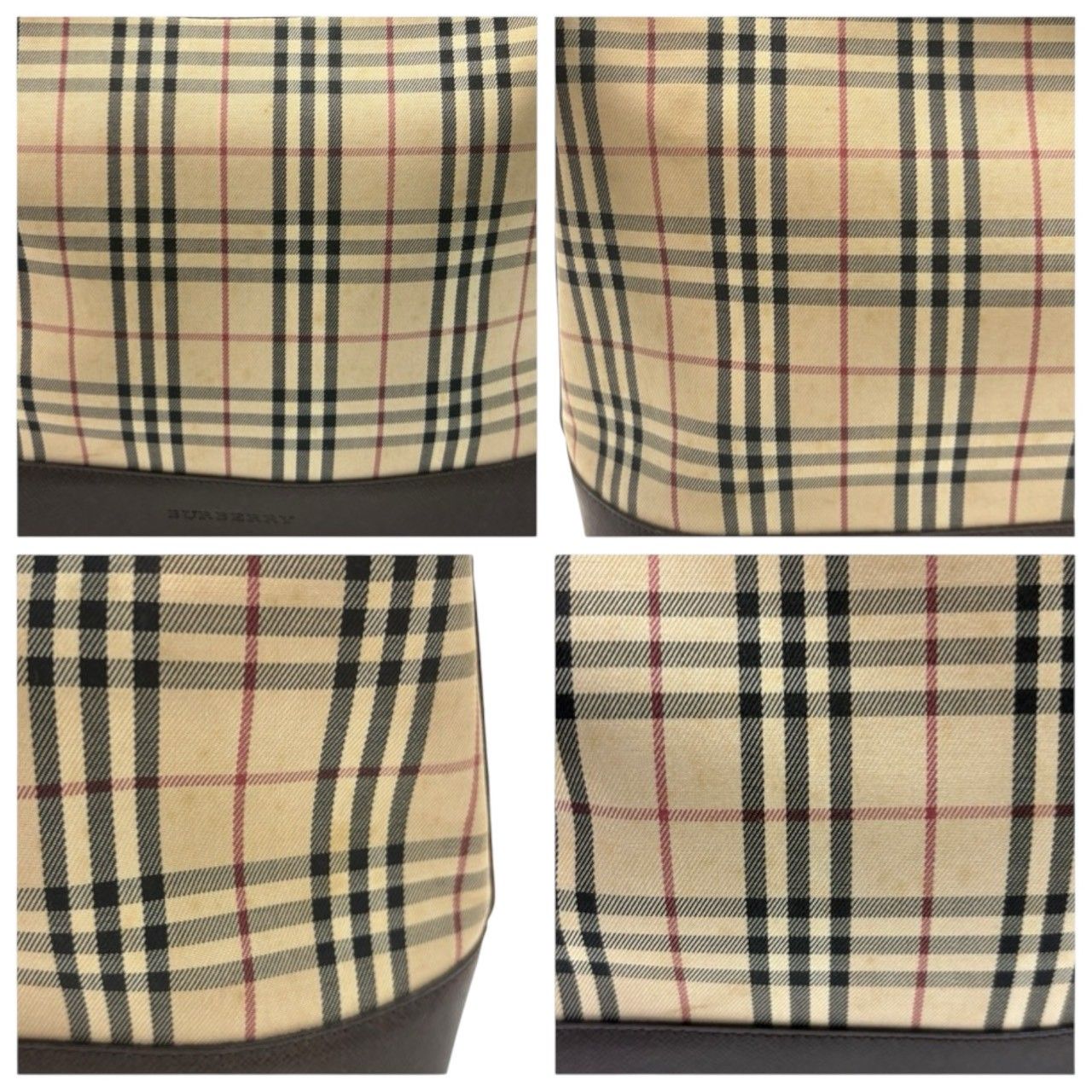 BURBERRY バーバリー ノバチェック ベージュ ブラウン シルバー金具 キャンバス /レザー ショルダーバッグ レディース S1-00087 【中古】 BURBERRY バーバリー ノバチェック ベージュ ブラウン シルバー金具