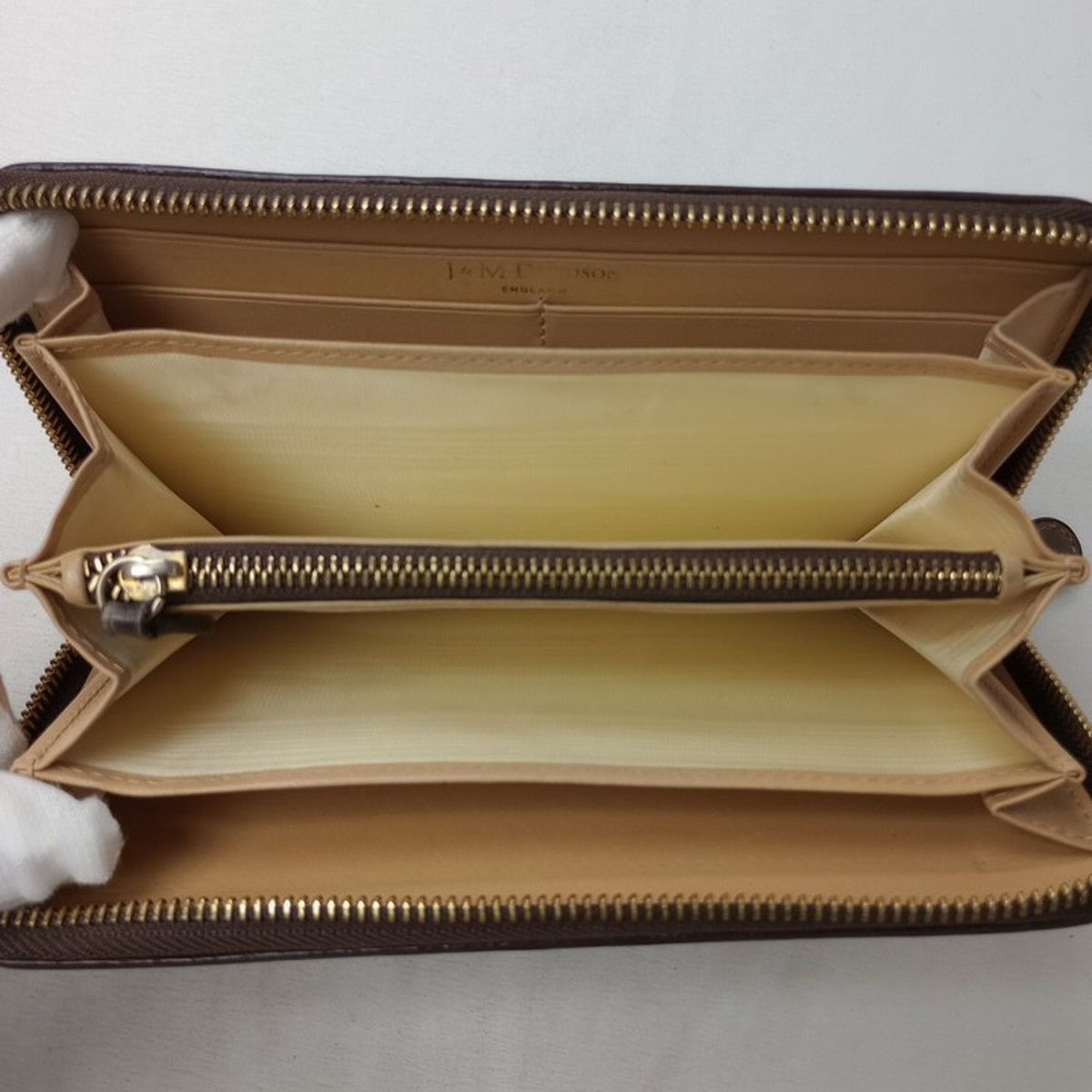 （たまご）J&M DAVIDSON ラウンドファスナー クロコ 長財布 J&M DAVIDSON ジェイアンドエム デヴィッドソン クロコダイル型押し