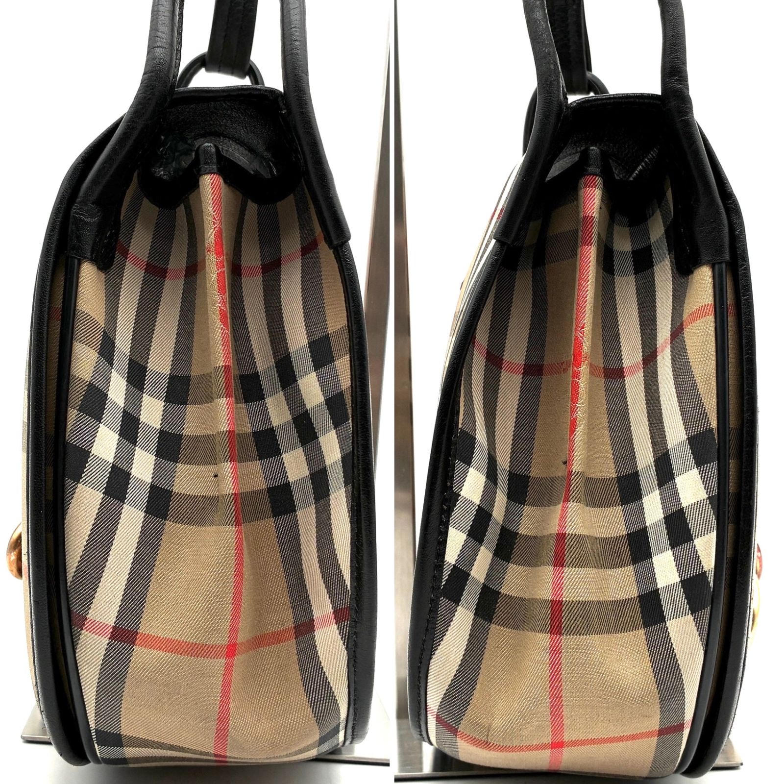 BURBERRY ノバチェックシャドーホース ショルダーバッグティーポット