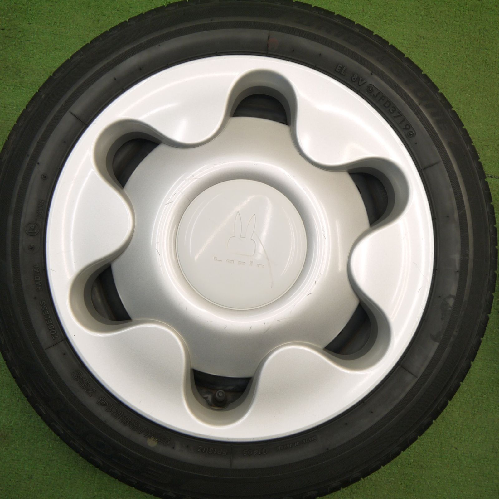 4本価格☆スズキ ラパン 純正 スチール 155/65R14 ブリヂストン 