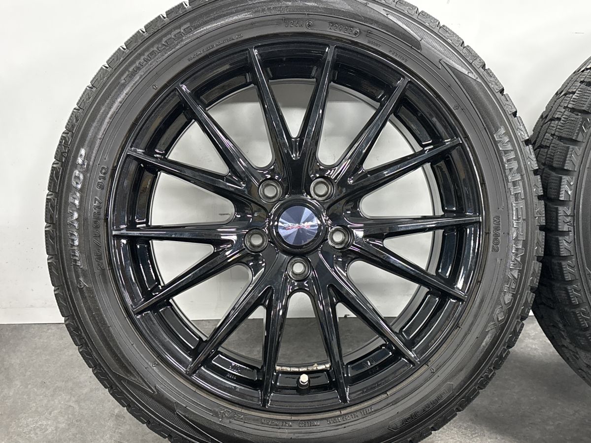 バリ溝】WEDS VELVA SPORT Z 17in 7J +48 PCD114.3 ダンロップ 