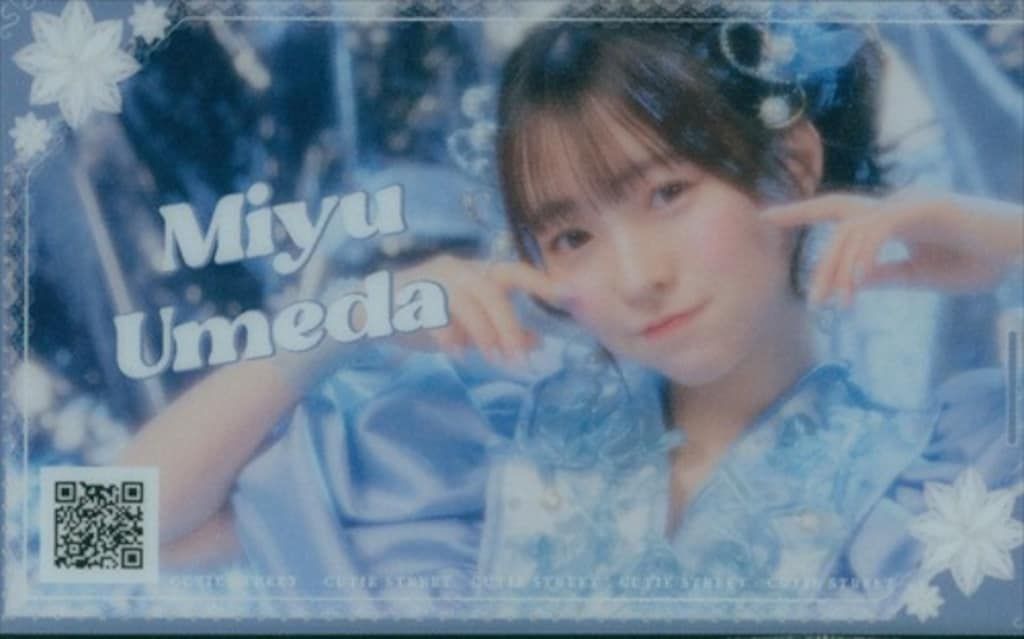 cutie street ラッフルくじ 梅田みゆ クリアカード プリントサイン入
