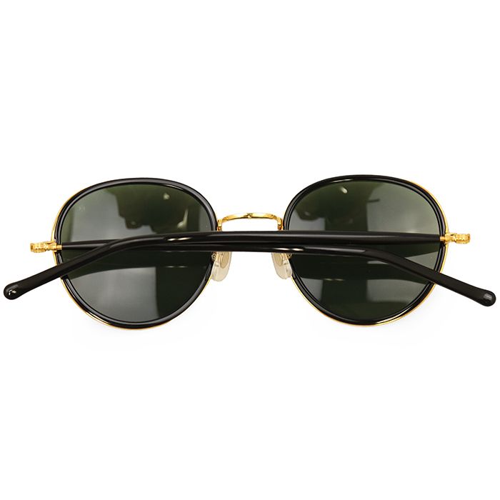 SALE【極美品】ayame アヤメ サングラス サイズ 48□23 メンズ レディース ユニセックス FOCUSⅡ フォーカスツー ボストン メタルフレーム 小物 ケース・クロス付属 ブラック ゴールド 黒 金色 日本製 SALE【極美品】ayame アヤメ サングラス サイズ 48□23 メンズ