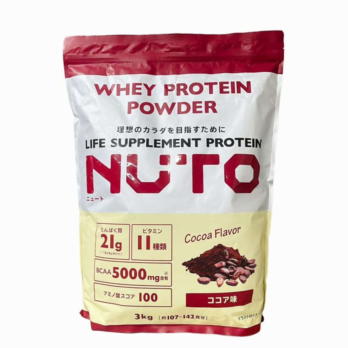 NUTO ホエイプロテイン パウダー 3kg 3袋 ココア味 国産 3000g 大容量 