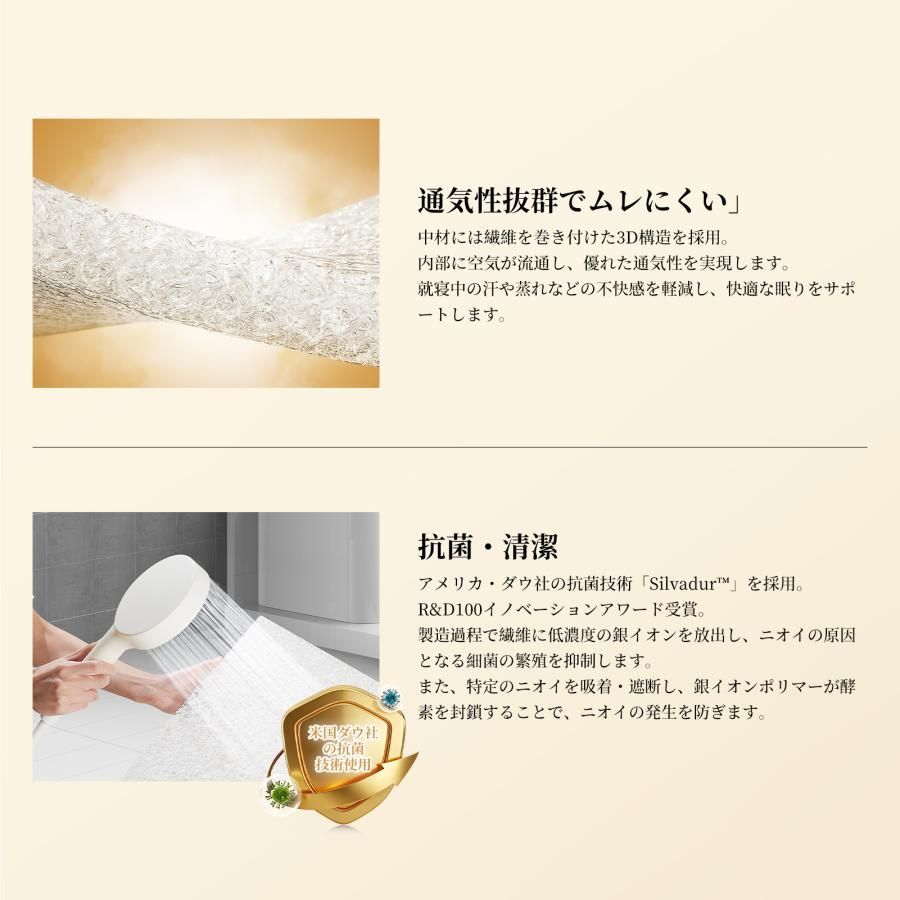 #3061 折りたたみ 外カバー 分離型 マットレス シングル サイズ 体圧分散 高反発 硬め180N 厚さ5cm 腰痛 三つ折り 3D ベッドマット 重ねて使える ※一部地域離島別途配送料有
