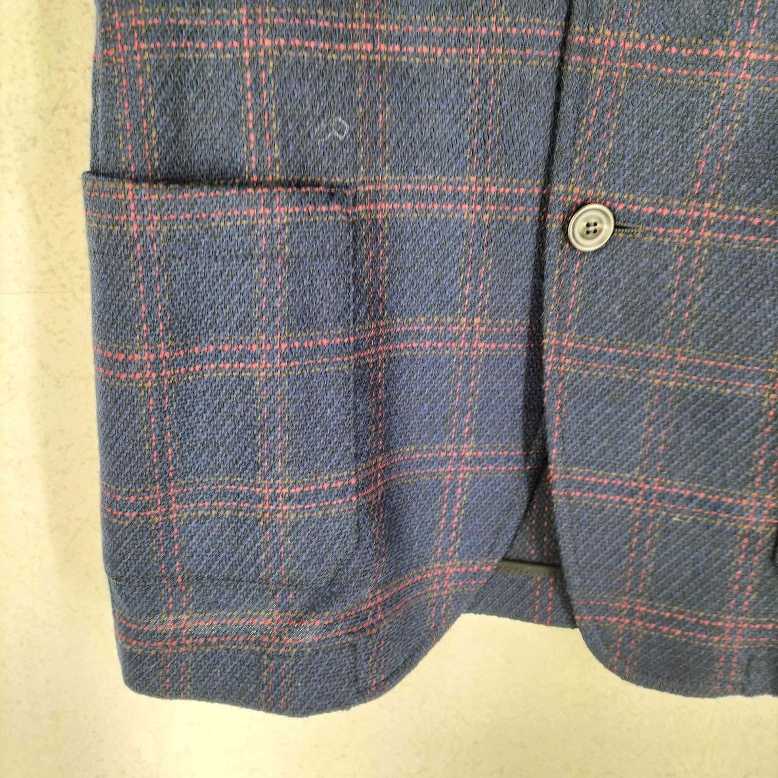ティージャケット T-JACKET イタリア製 背抜き チェック2Bテーラード 