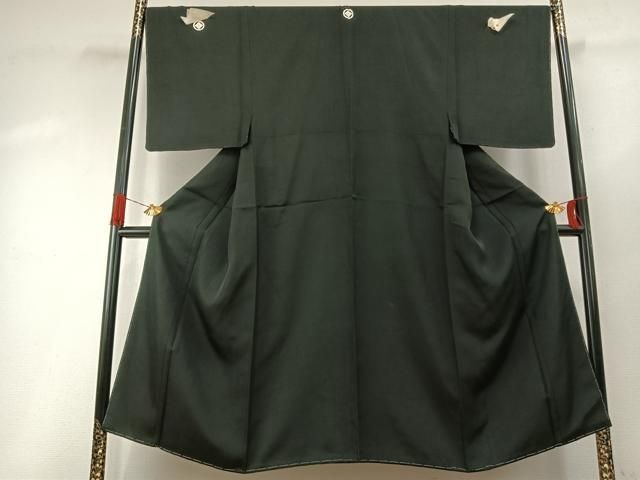 平和屋着物●男性 黒紋付 高島屋扱い 正絹 逸品 未使用 AABH4705fy