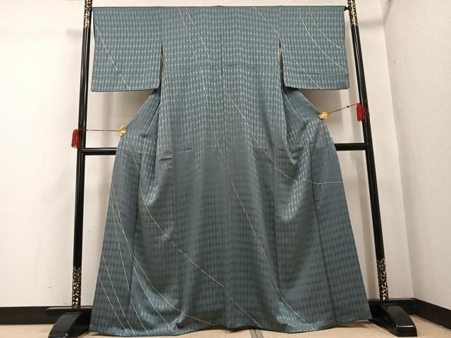 平和屋着物●訪問着　刺繍　幾何学文様　金彩　正絹　逸品　AABH5337ph 平和屋着物○訪問着 刺繍 幾何学文様 金彩 正絹 逸品 AABH5337ph