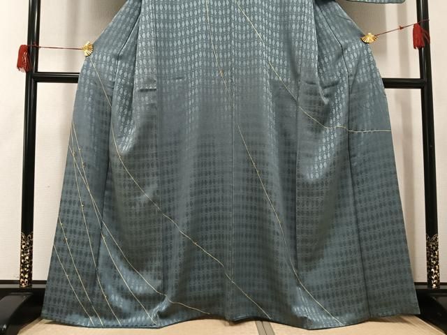 平和屋着物●訪問着　刺繍　幾何学文様　金彩　正絹　逸品　AABH5337ph 平和屋着物○訪問着 刺繍 幾何学文様 金彩 正絹 逸品 AABH5337ph