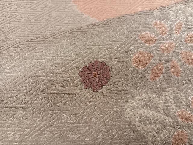 平和屋着物○訪問着 絞り 刺繍 草花文 暈し染め 正絹 逸品 AABH5340ph