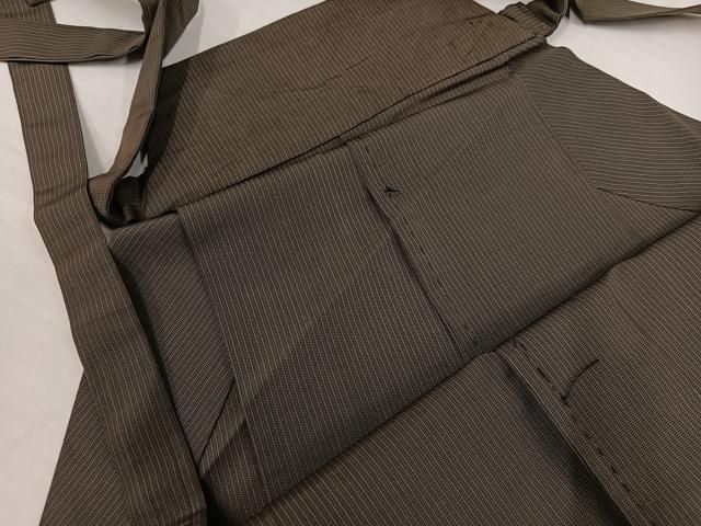 平和屋着物○男性 馬乗り袴 縞 正絹 逸品 AABH5369ph - メルカリ
