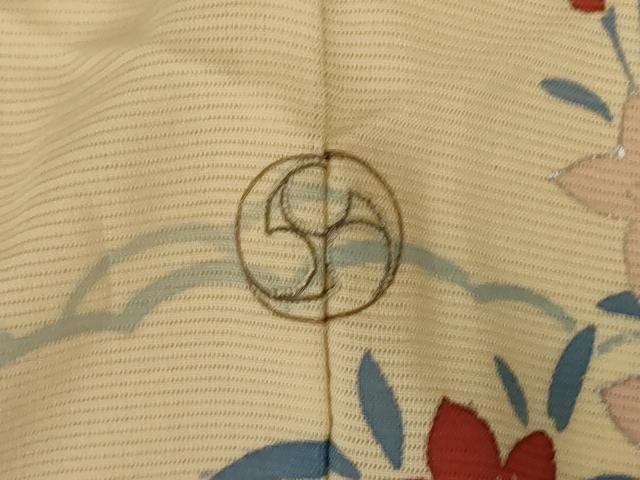 平和屋着物＊夏物 振袖 絽 駒刺繍 風景草花文 銀彩 正絹 逸品